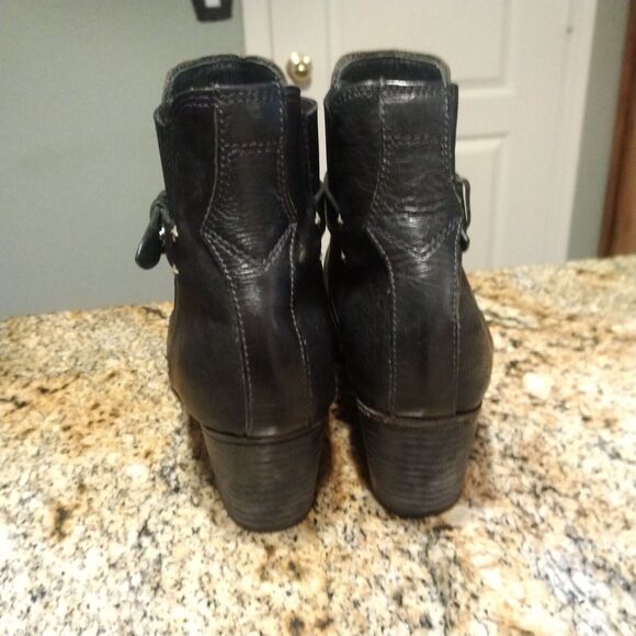 Rag & Bone New York DURHAM Black Leather Ankle Boots Chelsea Sz 39 EU 8.5 US - Picture 8 of 12